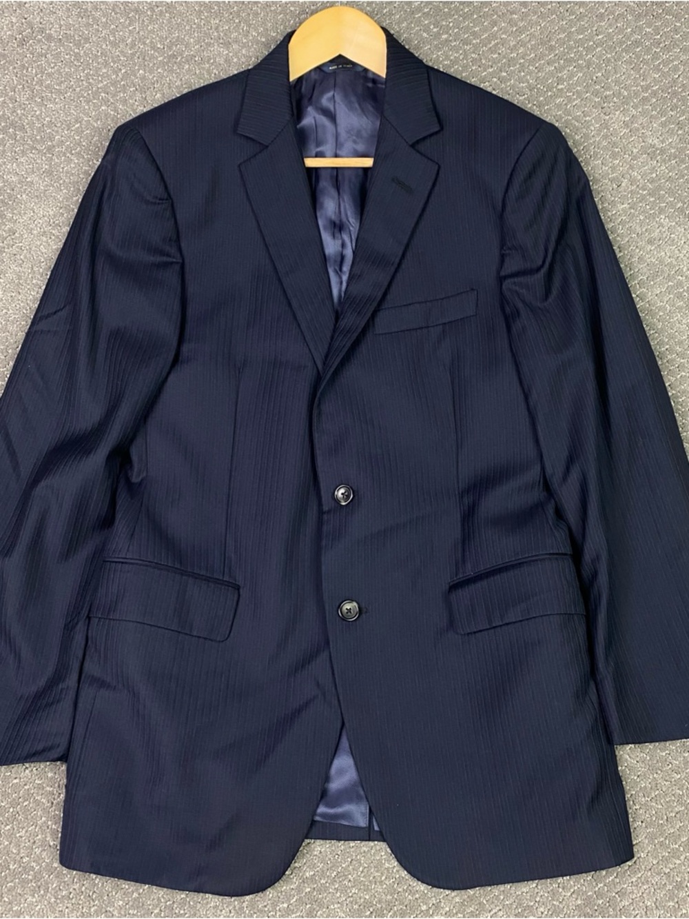 Brooks Brothers Fitzgerald Blazer Mens 39R Navy Blue Wool Barberis Canonico 1818